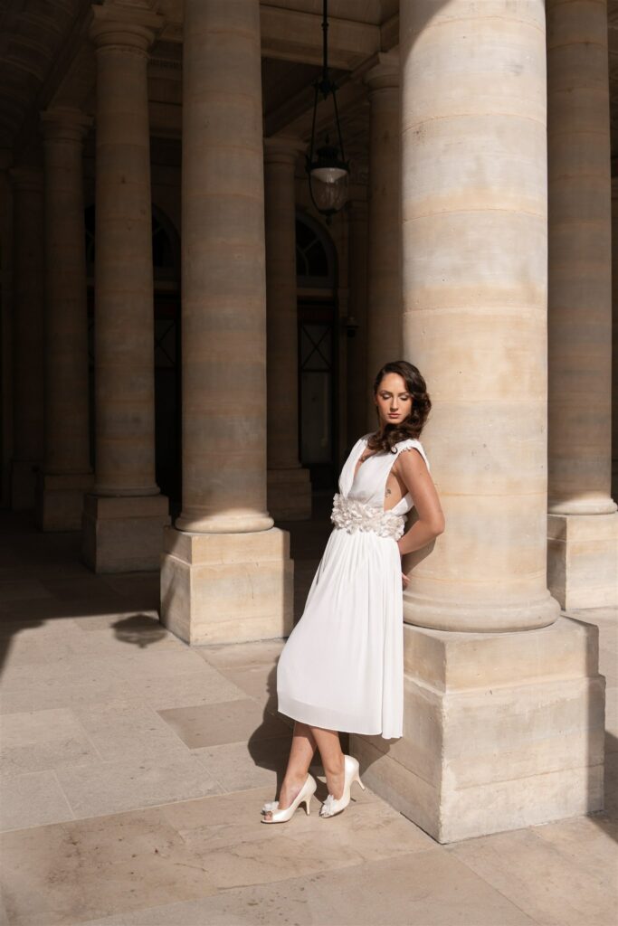 Robe de mariée mi longue - Julie Fabrici