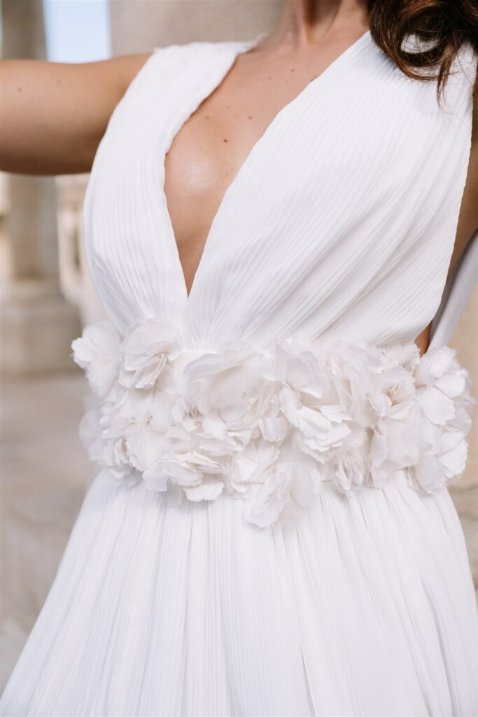 Robe de mariée en mousseline - Julie Fabrici